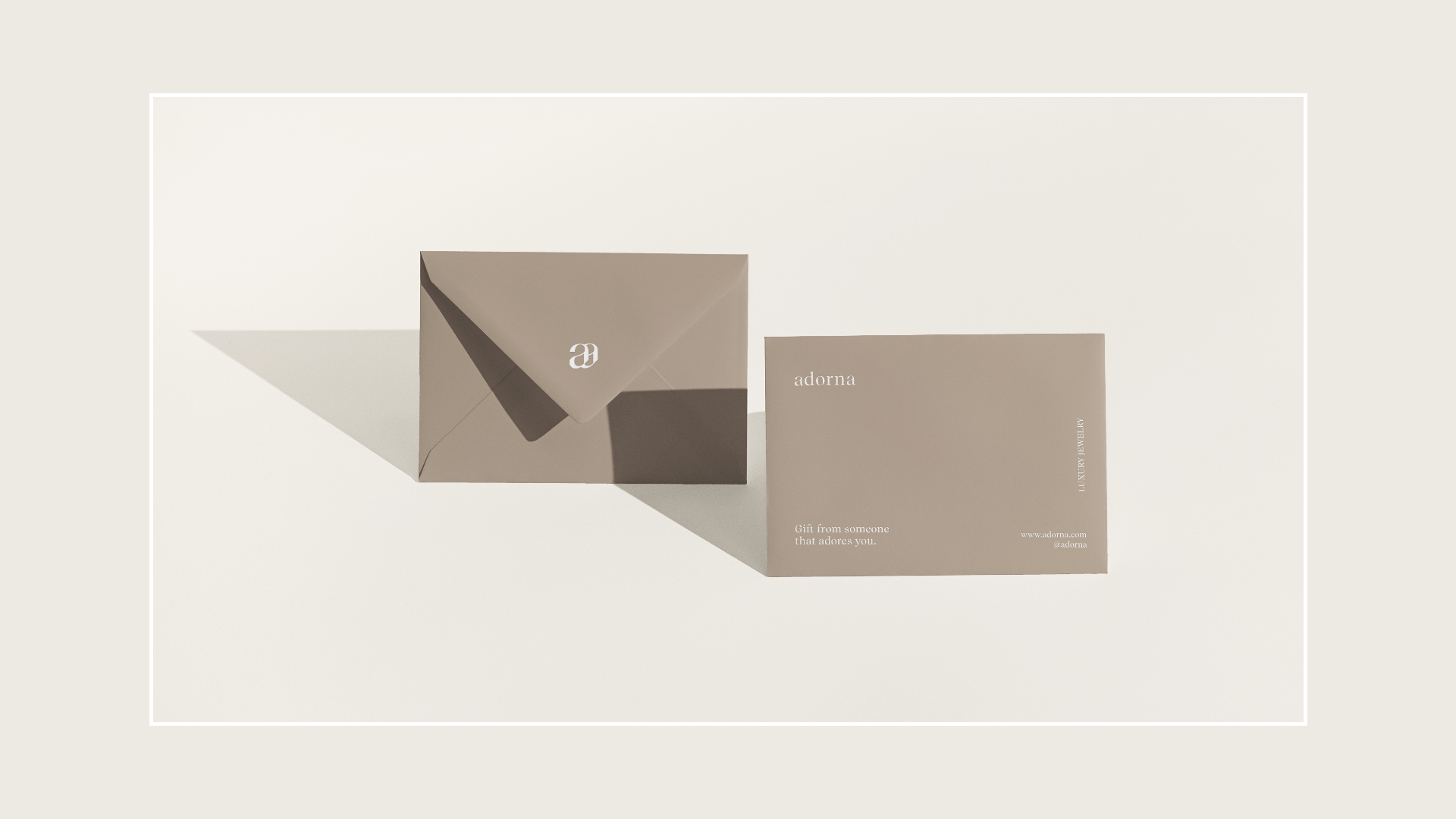 Jewelry brand envelope design