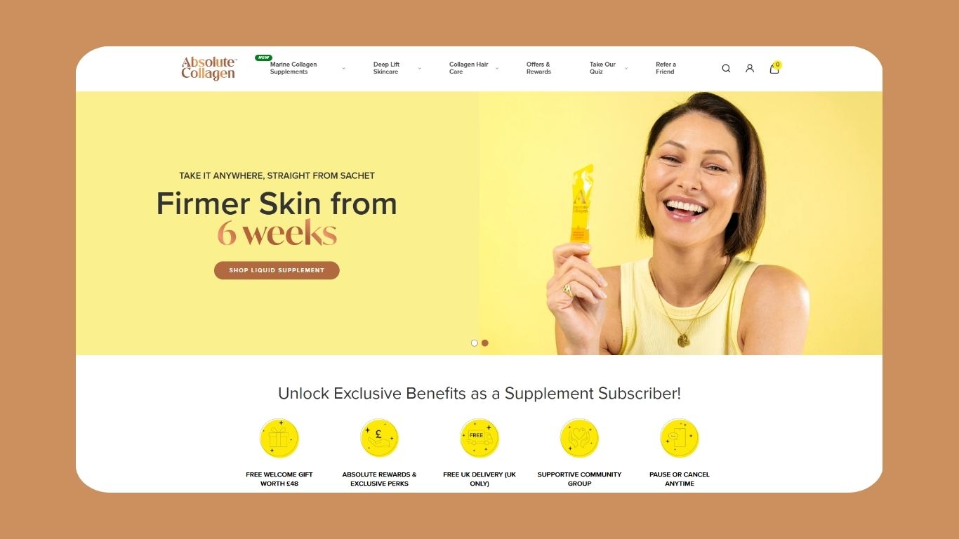 Absolute Collagen Website Screenshot
