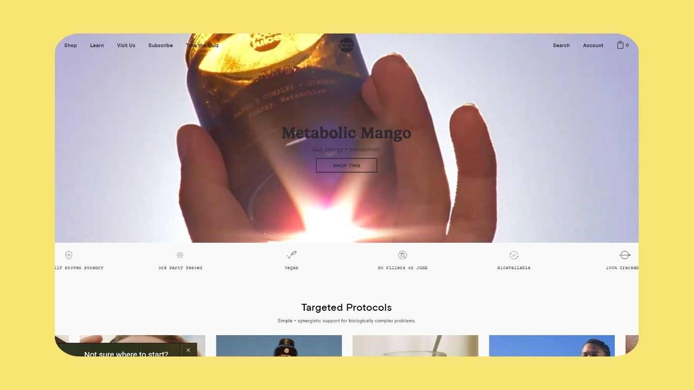 Moon Juice Website Screenshot