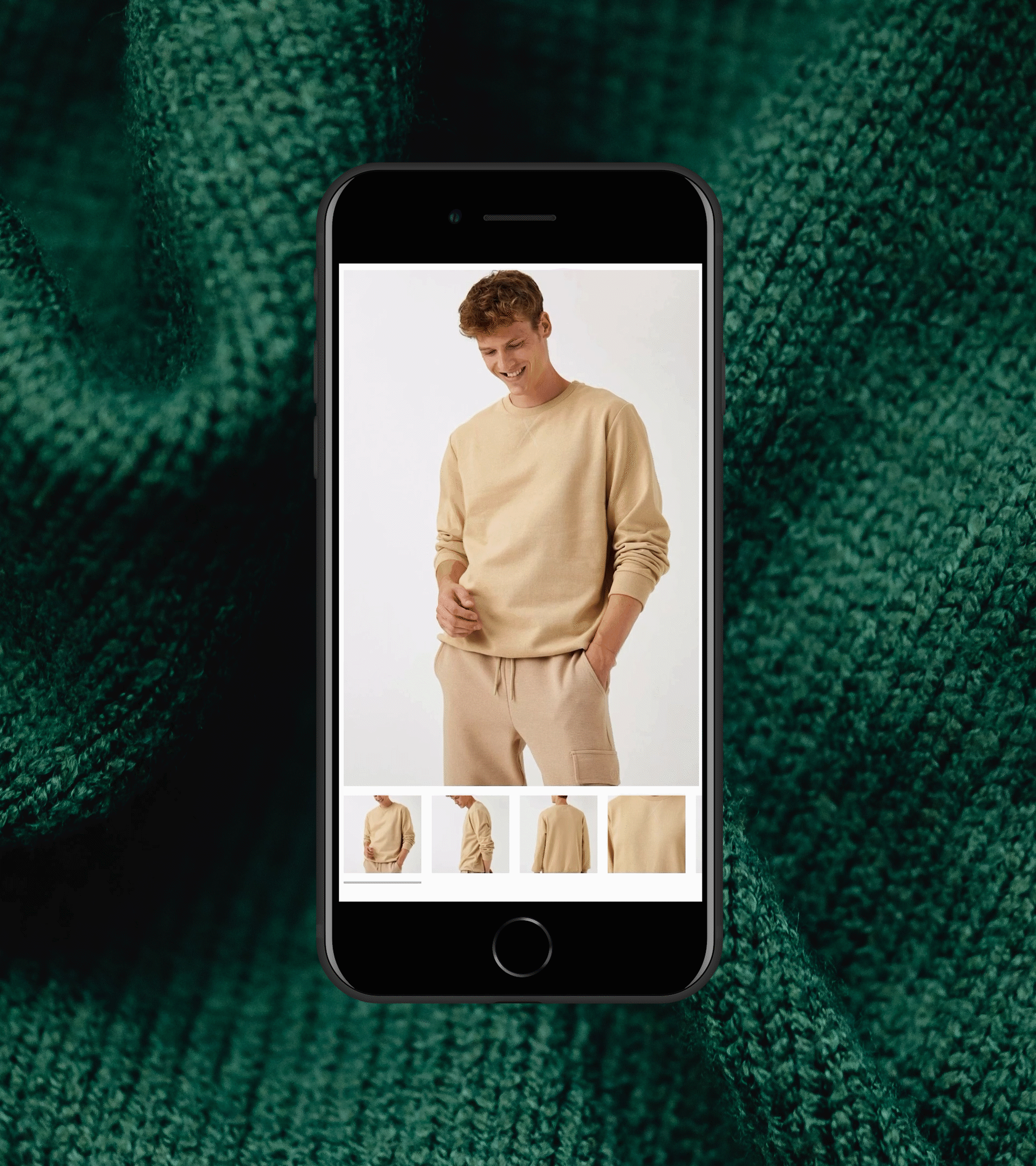 Clothing website mobile product page